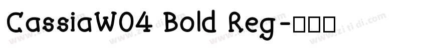 CassiaW04 Bold Reg字体转换
